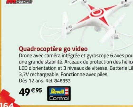 quadrocoptère go vidéo revell control