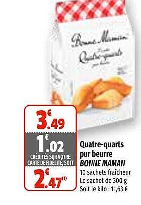 quatre-quarts pur beurre bonne maman