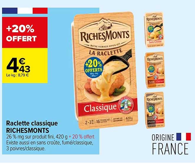 Raclette Classique Richesmonts