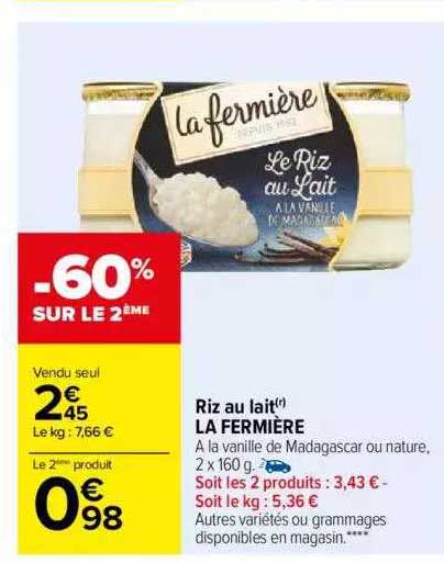 Riz Au Lait La Fermière
