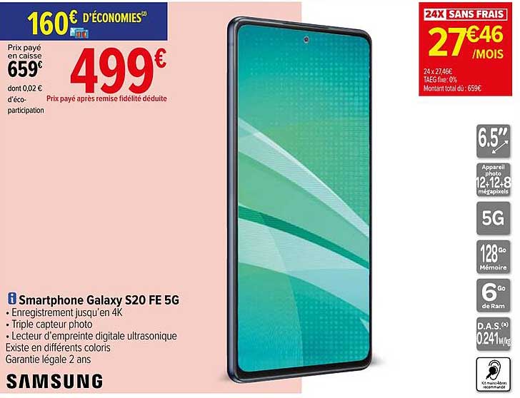 smartphone samsung galaxy s20 fe 5g