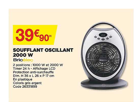 soufflant oscillant 2000w bricélec
