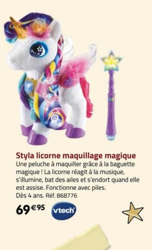 styla licorne maquillage magique vtech