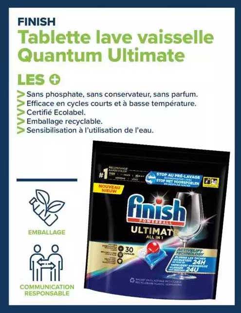 tablette lave vaisselle quantum ultimate finish