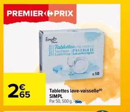 tablettes lave-vaisselle simpl