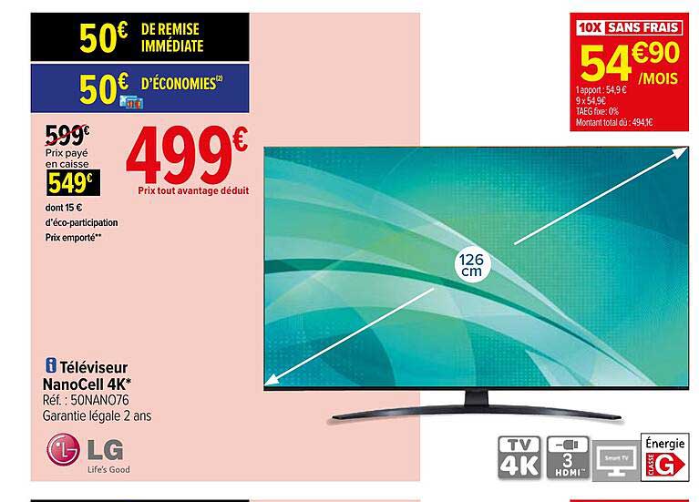 Téléviseur Nanocell 4k 126 Cm Lg