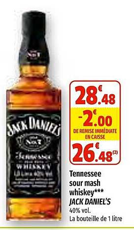 tennessee sour mash whiskey jack daniel's