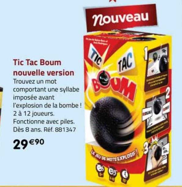 tic tac boum nouvelle version