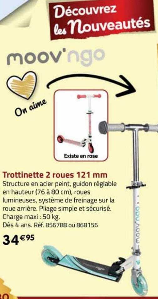trottinette 2 roues 121 mm moov'ngo