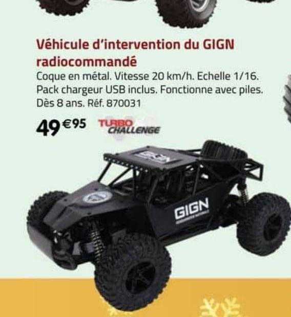 véhicule d'intervention du gign radiocommandé turbo challenge
