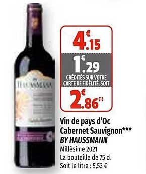 Vin De Pays D'oc Cabernet Sauvignon By Haussmann