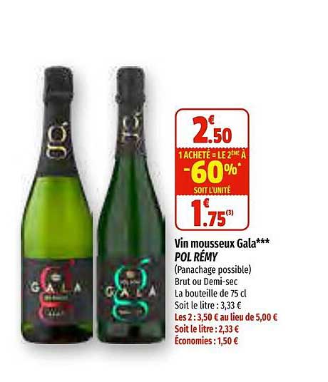 vin mousseux gala pol rémy