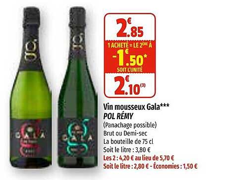 vin mousseux gala pol rémy