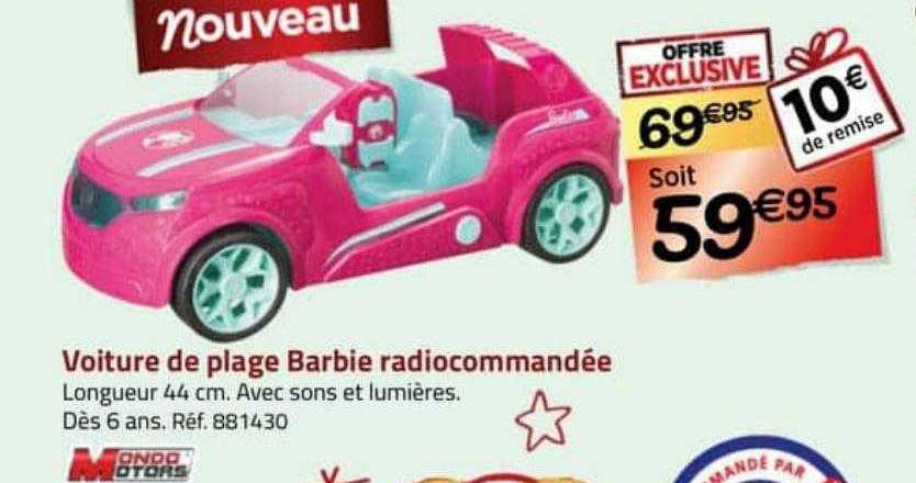 voiture de plage barbie radiocommandée mondo motors