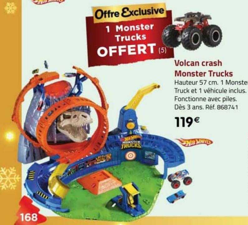 volcan crash monster trucks hot wheels