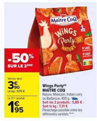 wings party maître coq