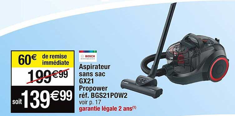 Aspirateur Sans Ac Gx21 Propower Bosch