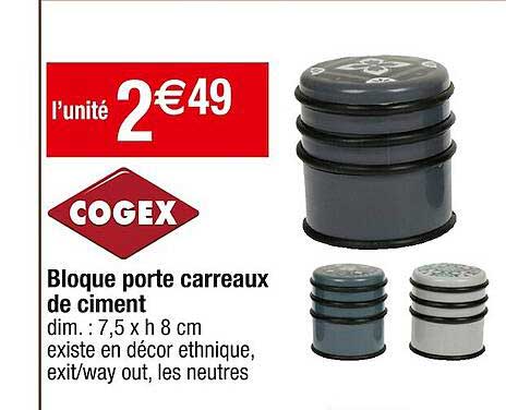 bloque porte carreaux de ciment cogex