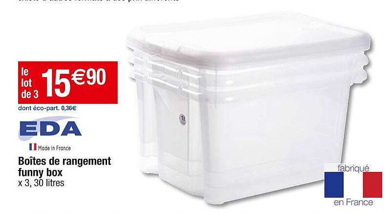 boîtes de rangement funny box eda