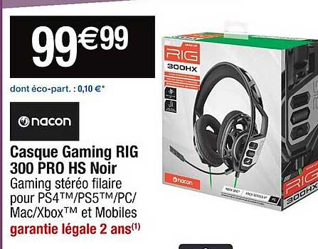 Casque Gamign Rig 300 Pro Hs Noir