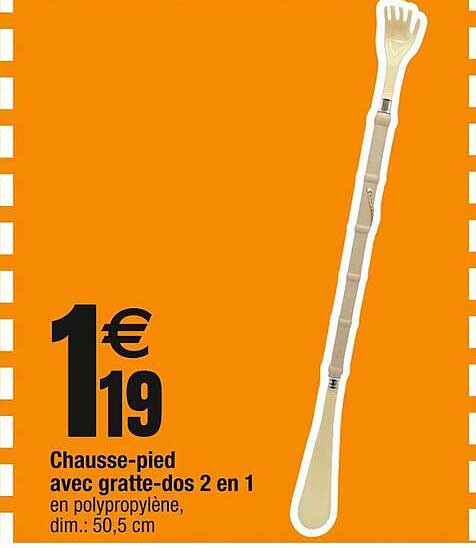 Chausse-pied Avec Gratte-dos 2 En 1