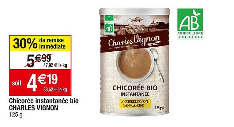 chicorée instantanée bio charles vignon