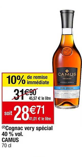 cognac very spécial 40% vol. camus