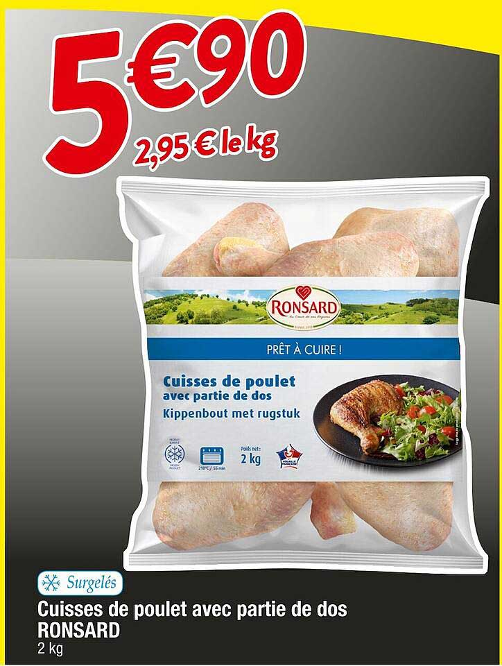cuisses de poulet avec partie de dos ronsard
