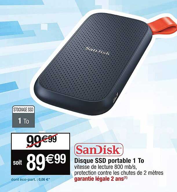 Disque Ssd Portable 1 To Sandisk