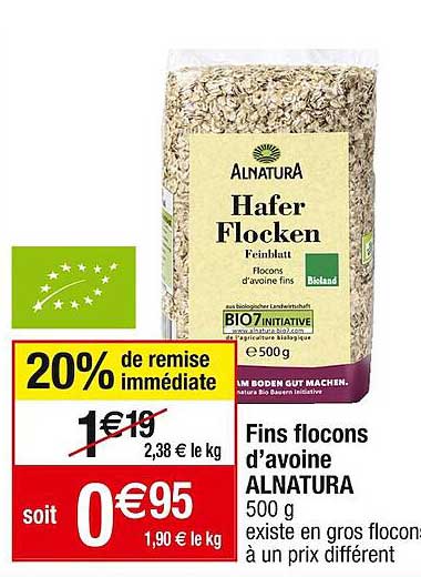 fins flocons d'avoine alnatura