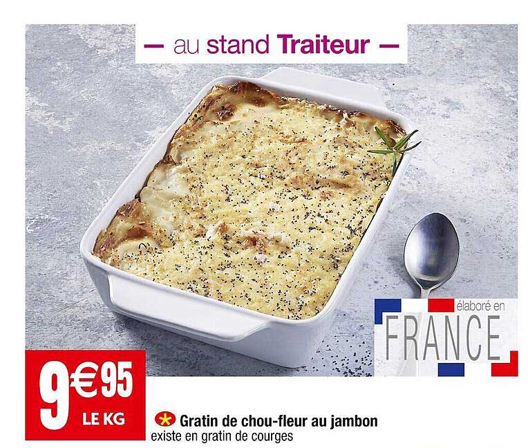 gratin de chou-fleur au jambon
