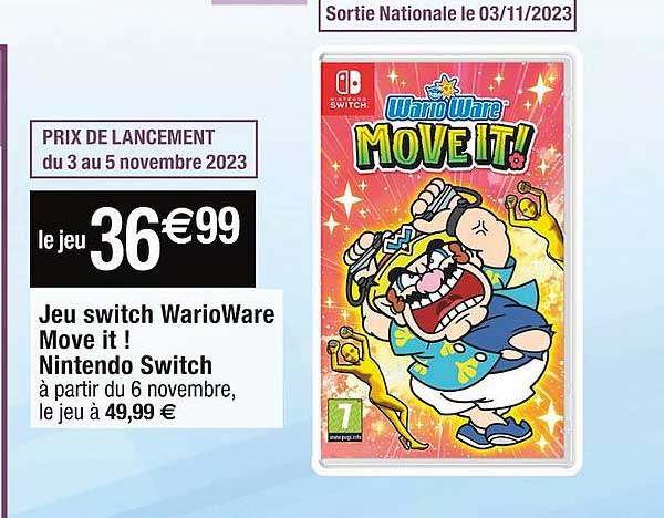 Jeu Switch Wario Ware Move It ! Nintendo Switch