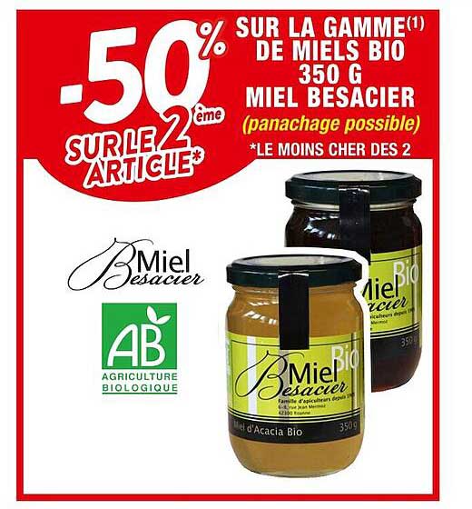 la gamme de miels bio 350 g miel besacier