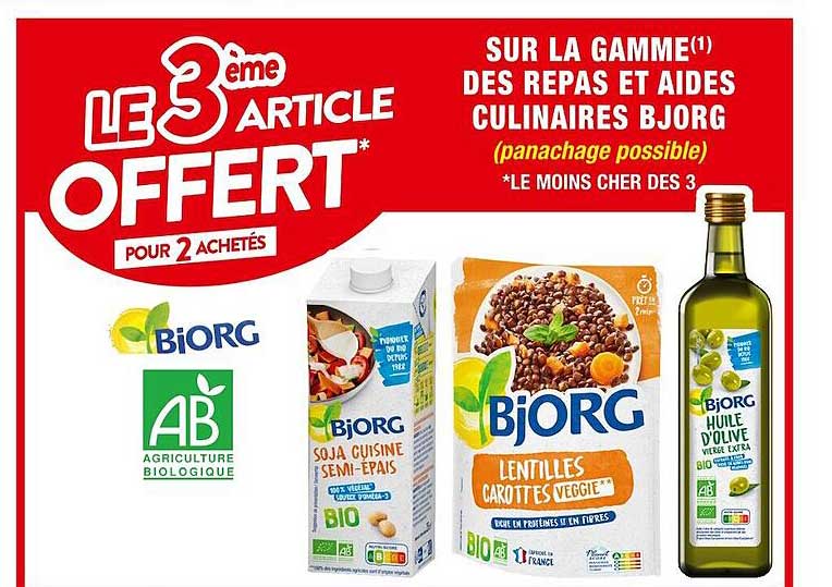 la gamme des repas et aides culinaires bjorg
