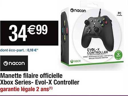 manette filaire officielle xbox séries- evol-x controller