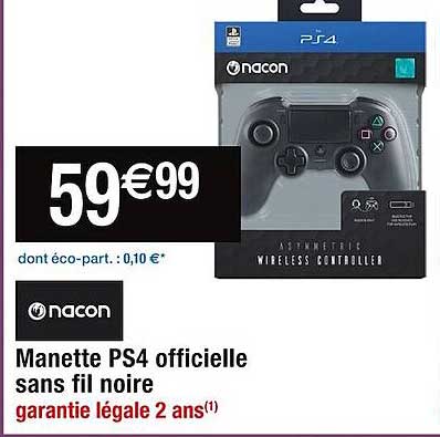 manette ps4 officielle sans fil noir