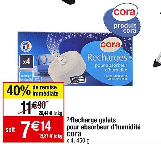 Recharge Galets Pour Absorbeur D'humidité Cora