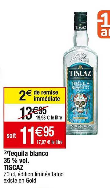 tequila blanco 35% vol. tiscaz