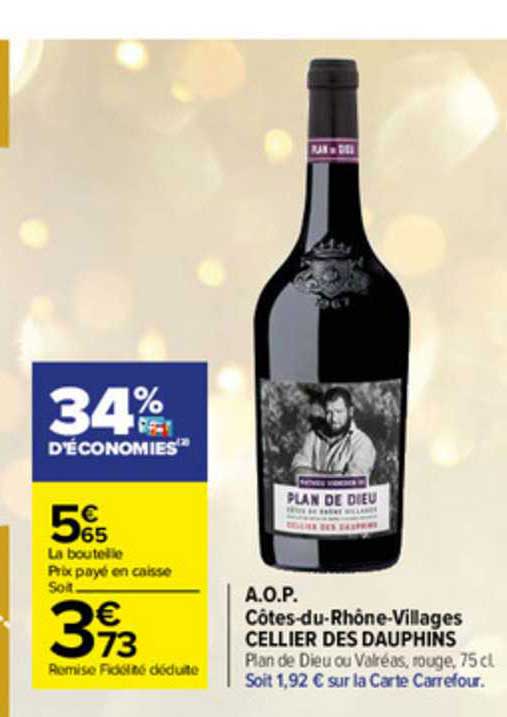 a.o.p côtes-du-rhône-villages cellier des dauphins