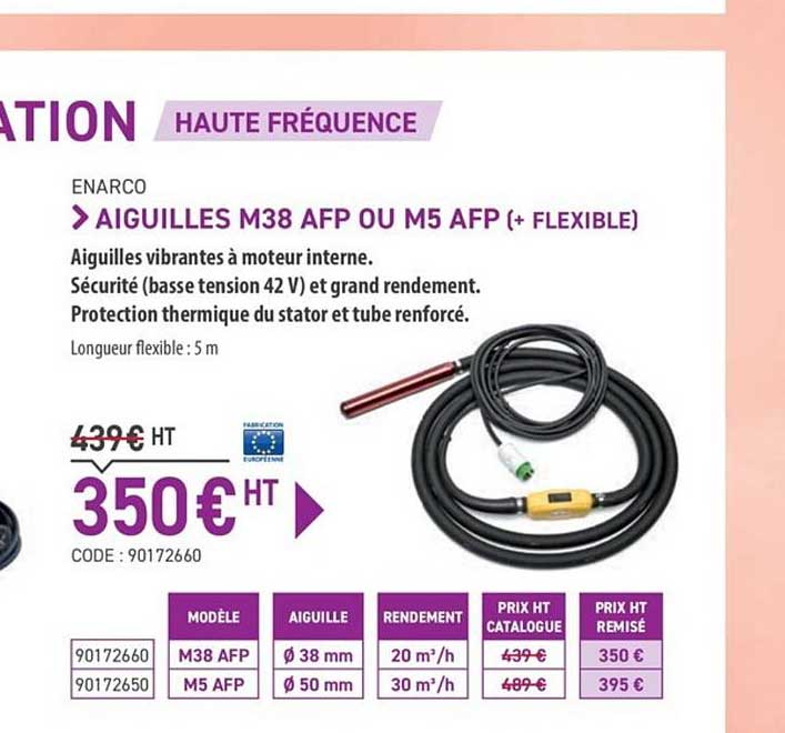 aiguilles m38 afp ou m5 afp (+ flexible) enarco