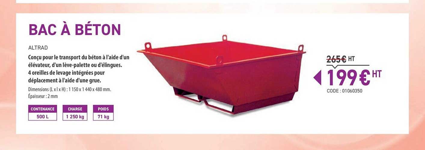 Bac à Béton Altrad