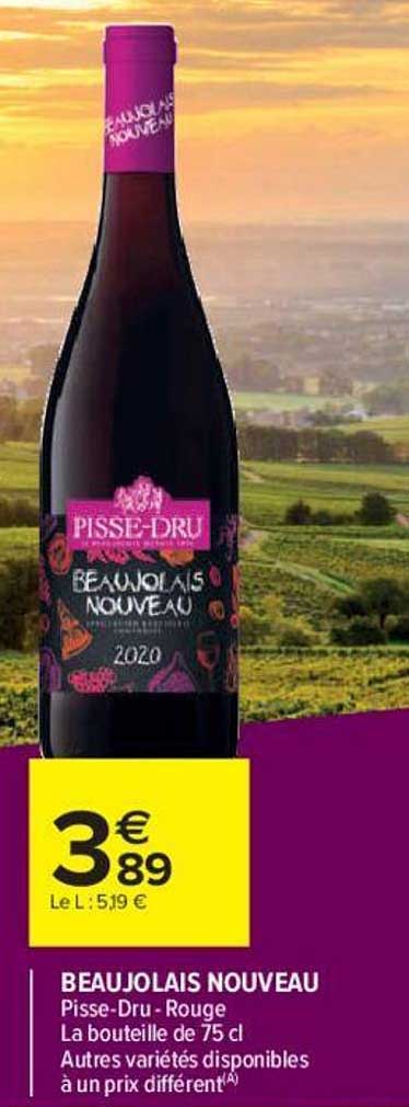 beaujolais nouveau pisse dru rouge