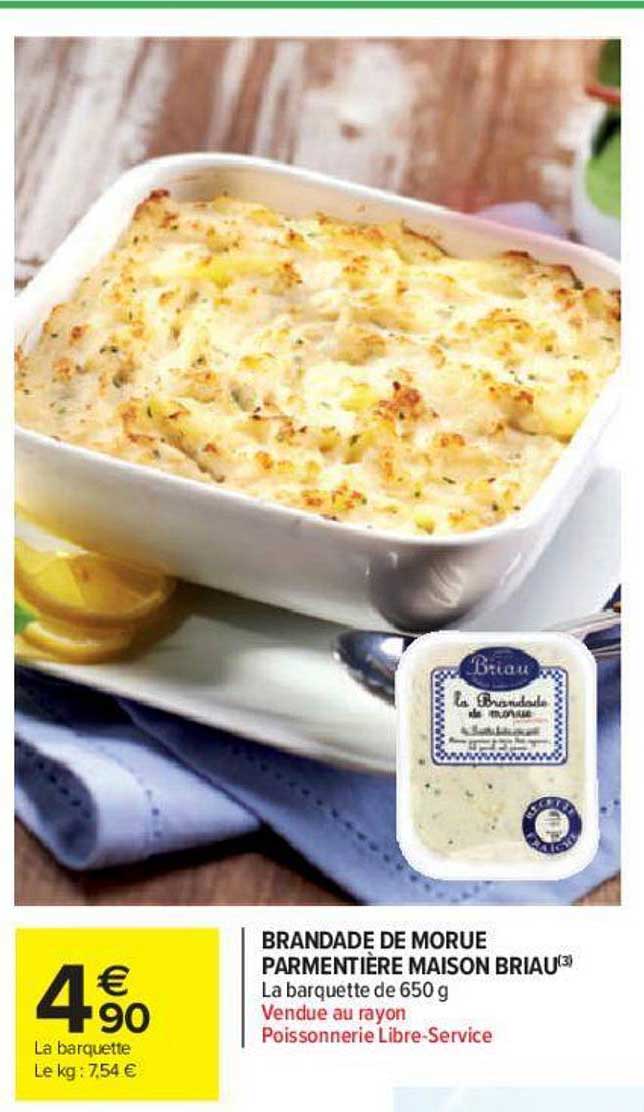Brandade De Morue Parmentière Maison Briau
