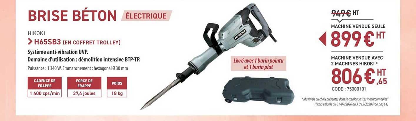 brise béton électrique h65sb3 hikoki