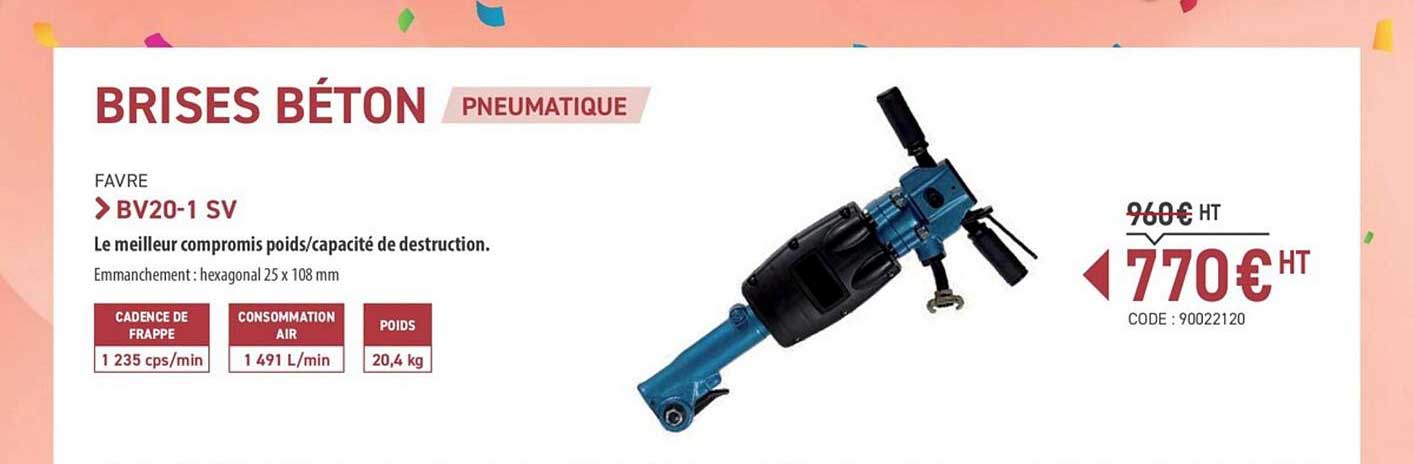 brises béton pneumatique bv20 1 sv favre