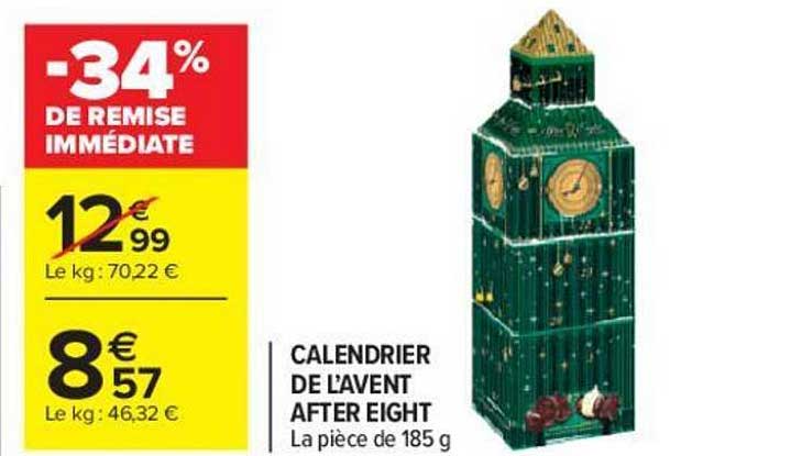 calendrier de l'avent after eight -34% de remise immédiate