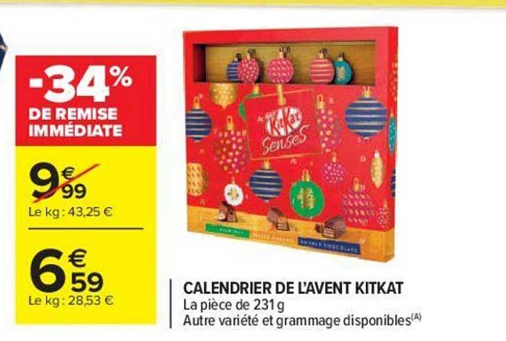 Calendrier De L'avent Kitkat -34% De Remise Immédiate