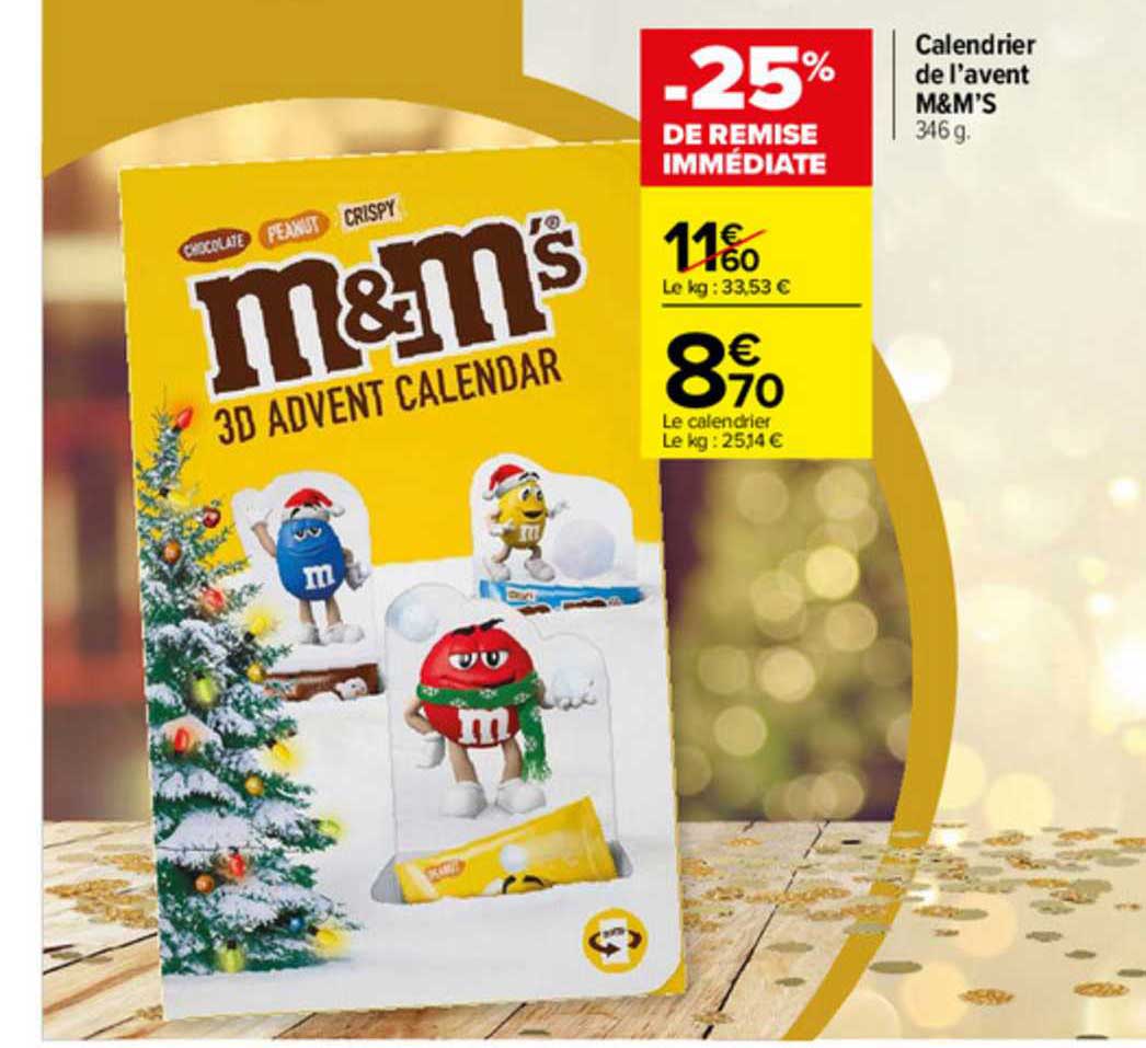 calendrier de l'avent m&m's