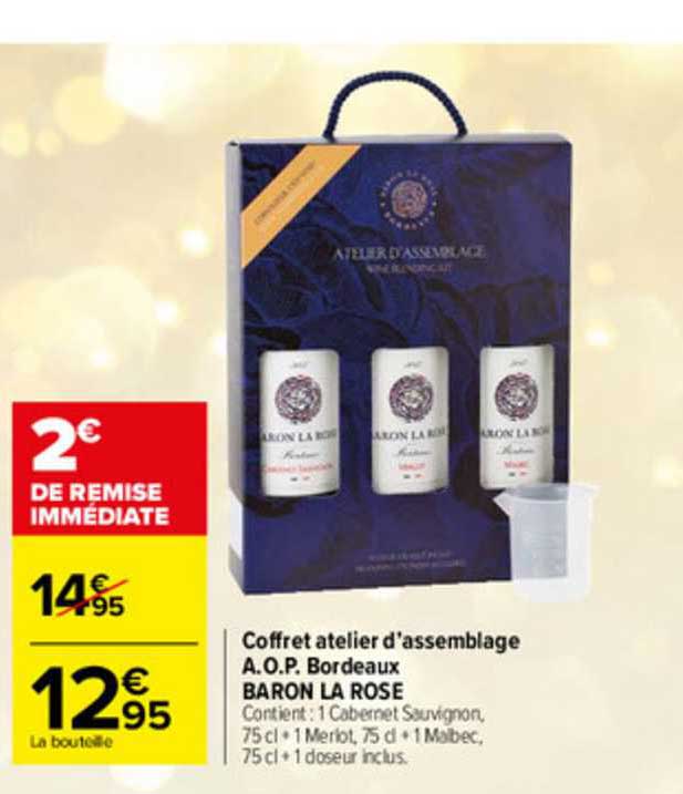 coffret atelier d'assemblage a.o.p. bordeaux baron la rose
