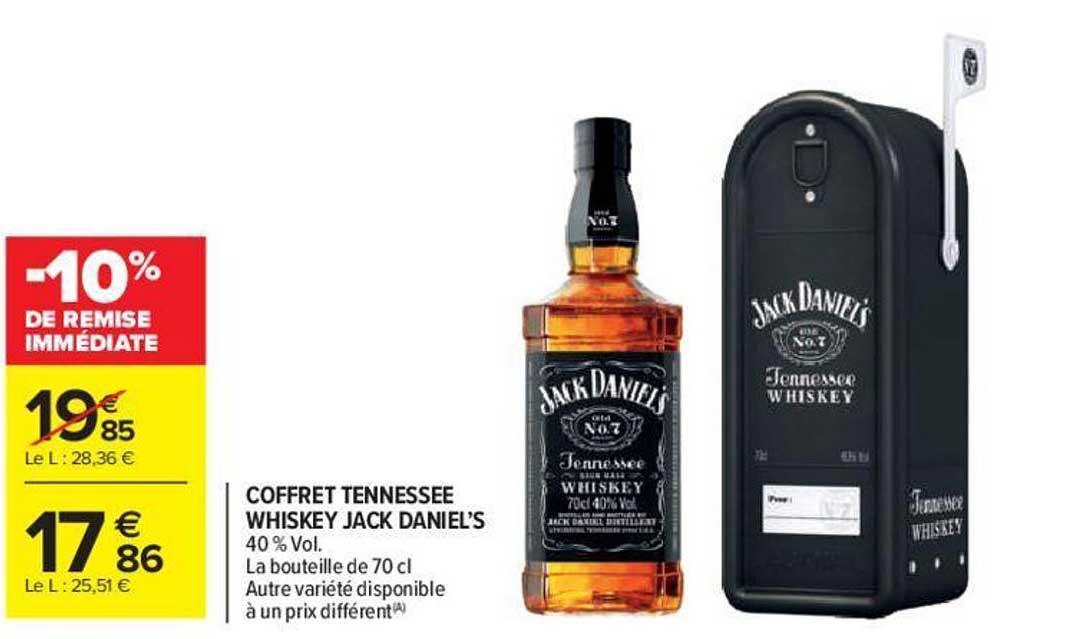 coffret tennesse whiskey jack daniel's -10% de remise immédiate